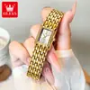 La celebridad Zhang Zhilin respalda el reloj cuadrado Oulisi con forma de barril, reloj de cuarzo, impermeable, luminoso para mujer