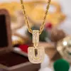 Collar Colgante de 26 Letras Completo de Diamante de Lujo Ligero Nueva Moda Transfronterizo Europeo y Americano 2026 para Mujeres Joyería Hip-Hop de Moda Venta al por Mayor