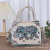 Bolso tote de estilo étnico nuevo, bolso casual de tela versátil, para hombro, mano y cruzado, bolso de dama multiusos
