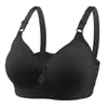 Sujetador Inalámbrico Transfronterizo de Talla Grande con Algodón Delgado, Jacquard Cómodo, Sujetador Push-Up Ajustable para Mujeres de Mediana Edad