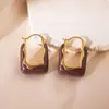 Pendientes de Trébol de Cuatro Hojas Maillard de Aguja de Plata Estilo Hong Kong Retro Elegantes Pendientes para el Trabajo Moda Femenina Lujo Ligero Pendientes de Gama Alta
