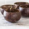 Material Artesanal de Cuenco de Cáscara de Coco Natural Plantación Maceta para Flores Carnosas Cuenco de Cáscara de Coco Cuenco Estrella Nido para Mascotas Olla para Alimentos Pavimentación Marrón