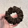 Rizos estampado de leopardo liga para el pelo de intestino grueso tamaño pequeño para menos volumen de cabello cuerda para moño de pelo estilo coreano nuevo liga para coleta