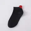 Calcetines Finos de Color Sólido para Primavera y Verano para Mujer, Calcetines de Moda Estilo Japonés, Calcetines Cortos Bajos Transpirables Antideslizantes con Forma de Corazón