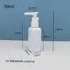 Frasco de Loção de 50ml com Bomba Clipadora, Frasco Quadrado, Garrafa Pet Dispensadora de Gel, Frasco de Amostra Portátil