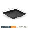 Vajilla de melamina A5 plato para olla caliente negro creativo plato para barbacoa barbacoa imitación porcelana plato rectangular para carne tazón comercial