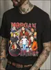 2025 verano nuevo comercio exterior Europa y Estados Unidos Amazon tesoro impresión digital camiseta manga corta cuello redondo top