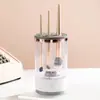 Limpiador eléctrico de brochas de maquillaje, dispositivo todo en uno para lavar y secar, una herramienta conveniente para personas perezosas para limpiar y secar rápidamente sus brochas de maquillaje y esponjas