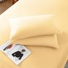 Par de fundas de almohada de algodón lavado de color liso simple, funda de almohada de algodón no puro de 48 cm x 74 cm, funda de almohada con núcleo, 2
