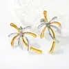 Suministro Directo Transfronterizo de Pendientes Geométricos de Acero Inoxidable Chapados en Oro para Mujer, Pendientes de Moda y de Alta Gama Chapados en Oro de 18K, Pendientes de Estilo Europeo y Americano