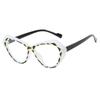 Gafas de Lluvia Estilo Nuevo Transfronterizo Europeo y Americano Bloques de Color Irregulares Ojo de Gato Antiluz Azul Lentes Lisos Marco Natural para Miopía