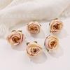Imitação de cabeça de rosa retrô europeia faça você mesmo acessórios para cabelo feitos à mão flor de seda flor falsa caixa de presente decoração arranjo de casamento