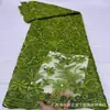 Vestido de Tela de Encaje Bordado con Patrón Floral de Lentejuelas y Cuerda Estilo Étnico Vestido de Noche Vestido de Boda Tela Bordada