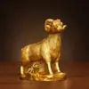 Oveja del Zodiaco de Cobre Adornos de Oveja de Cobre para la Riqueza Invitación Artesanías Feng Shui Muebles Decoración de Sala de Estar Decoración de Escritorio