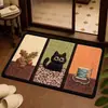 Alfombra de Baño Linda para Gato Mascota Alfombrilla Doméstica Absorbente de Agua Antideslizante de Barro Diatomeas Alfombrilla para Pies Fácil de Limpiar para Puerta de Ducha