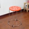 Bancos Redondos Apilables de Ocho Agujeros para Restaurantes, Muebles de Hierro Estilo Simple, Bancos Ligeros de Acero Reforzado, Minimalista Moderno