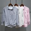 Camisa Casual de Negocios L1926 para Hombre, Camisa Rayada de Manga Larga Casual de Moda Estilo Hong Kong, Ropa para Hombre, Envío Directo de una Pieza, No Necesita Planchado