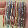 Pulsera Elástica de Strass Multicolor Super Brillante Transfronteriza Cadena de Garra de Diamante Colorida Pulsera Envolvente Joyería Elegante