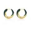 Pendientes de Esmalte de Alta Calidad Estilo Dong Jie Serie Serpiente de Cola Orbital Blanco Leche Marrón Estilo Maillard Accesorios para Pendientes