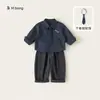 [Colección de Conjuntos de Tres Piezas para Niños] Ropa Nueva Estilo Coreano para Niños Primavera y Otoño, Conjunto de Tres Piezas con Chaleco para Niños