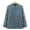 Camisa de manga larga de otoño para abuela de 70 años, nuevo estilo primavera y otoño 2026, abrigo fino de cuello alto de alta gama para mujeres de mediana edad y mayores