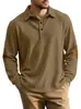 Moletom jacquard de comércio exterior transfronteiriço, novo estilo europeu e americano da Amazon para primavera e outono, gola de lapela, proteção nos cotovelos, pulôver masculino casual solto