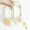 Accesorios para zapatos tipo ballet perforados DIY, accesorios de perlas y pedrería, hebillas de zapato desmontables de alta gama y decoraciones para la superficie del zapato