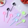 Cucharas Desechables de Plástico para Helado Empacadas Individualmente Cucharas para Postres Sundae de Helado Queso Color Mixto Forma de Corazón Pala para Pudín