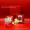 Pingente Chaveiro Saco da Sorte Ouro Puro 999 Personalizado Decoração de Bolsa Celular Ornamento Atrai Riqueza Presente para Amigos