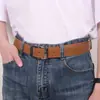 Cinturón Estilo Hong Kong para Hombre y Mujer Moda Versátil Hebilla de Pin Cinturón Joven Sencillo Coreano Jeans Cinturón Moderno para Cabello