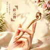 Grampo de Cabelo de Madeira de Pessegueiro Natural Estilo Antigo Feminino Sensação de Alto Padrão Penteado Grampo de Madeira Feito à Mão Novo Estilo Chinês Deslocamento Diário Grampo Versátil