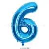 Celebración de Boda, Habitación de Boda, Decoración para Fiesta de Cumpleaños de Bebé, Globos Azules de Papel de Aluminio, Globos de Número de 32 pulgadas de Tamaño Mediano para Foto