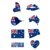 Pegatinas de Tatuaje de Bandera Australiana Pegatinas de Maquillaje Coloridas para la Cara Pegatinas Faciales Impermeables, No Tóxicas y de Larga Duración para Niños