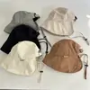 Chapéu Loli de Nylon à Prova d'Água de Secagem Rápida com Abertura Traseira Estilo Coreano Novo para Meninas, Chapéu Simples de Verão com Aba Larga para Proteção Solar