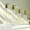 Em Estoque Frasco de Loção 300ml, Bomba Dosadora de Pressão Galvanizada Plástico PET Frasco Dispensador, Frasco Vazio para Shampoo e Condicionador 400ml