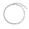 Pulsera Nueva de Plata Esterlina S925 para Mujer de Lujo Ligero de Alta Gama con Diseño Geométrico de Trébol de Cuatro Hojas con Zircón y Diamante Rai Pulsera de Tenis para Mujer