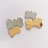 Forma de hueso simple aleación de zinc color sólido Placa de identificación soporte para collar de mascota colgante para joyería DIY Letrero láser