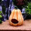 Paisaje de pecera escondite Casa decoración de acuario casa para camarones escondite para peces y camarones paisaje de dibujos animados paisaje de calabaza escondite