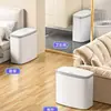 Lixeira de Fresta Estreita para Uso Doméstico, Novo Modelo 2024, Design de Luxo Leve de Alta Qualidade, Adequada para Banheiro, Vaso Sanitário, Sala de Estar, Cozinha, com Tampa, Aparência Elegante