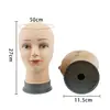 Modelo de cabeza calva suave modelo de práctica de técnica de masaje modelo de cabeza molde suave cabeza de muñeca cabeza de maniquí para exhibición de pelucas modelo