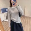 Nueva Camiseta de Manga Larga a Rayas Estilo Coreano Simple para Mujer Otoño 2026, Corte Holgado, Adelgazante, Cuello Redondo, Camiseta Base de Algodón para Vestir en Capas