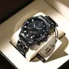 Reloj para Hombre Diz Fashion Guerrero Negro Luminoso Resistente al Agua Multifuncional Correa de Acero Inoxidable Reloj de Cuarzo para Estudiante Venta al por Mayor