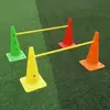 Equipamento de salto em altura taekwondo vara de obstáculo suporte de salto em altura buraco de casquinha de sorvete logotipo de treinamento de futebol barril equipamento cinto de obstáculo