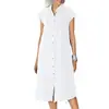 2026 Europeo y Americano Nuevo Estilo Cárdigan Cuello Alto Un Botón Bolsillo Talla Grande Mujer Manga Corta Vestido Sencillo Elegante Falda Interior