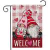 Bandera de Jardín Caliente de San Valentín de Amazon Directo de Fábrica Decorativa para Patio al Aire Libre Lino de Doble Cara