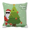 Feliz Navidad Viejo Barba Blanca Gnomo Piel de Durazno Encriptada Terciopelo Decoración del Hogar Cojín de Sofá Almohada ZT420