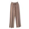 Calça Casual de Outono e Inverno Novo Estilo Preguiçoso High-End Engrossada Estilo Coreano com Costura Central Elástico Cintura Alta Perna Larga