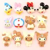 Caixa de Armazenamento de Acessórios de Resina Grande Camini Mickey Cola Creme Pato Donald DIY Capa de Celular Caseira DIY Sapatos com Furos