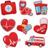 Adesivos de Tecido Bordados de Equipe Médica e de Resgate Patch Decorativo de Pílula Desenho Animado para Termômetro Ambulância Etiqueta Bordada Passar a Ferro