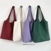 Bolsa de Lona de Cor Sólida, Bolsa de Lona Pintada à Mão, Bolsa de Ombro, Pode ser Impressa com Logotipo, Bolsa Branca para Empresa